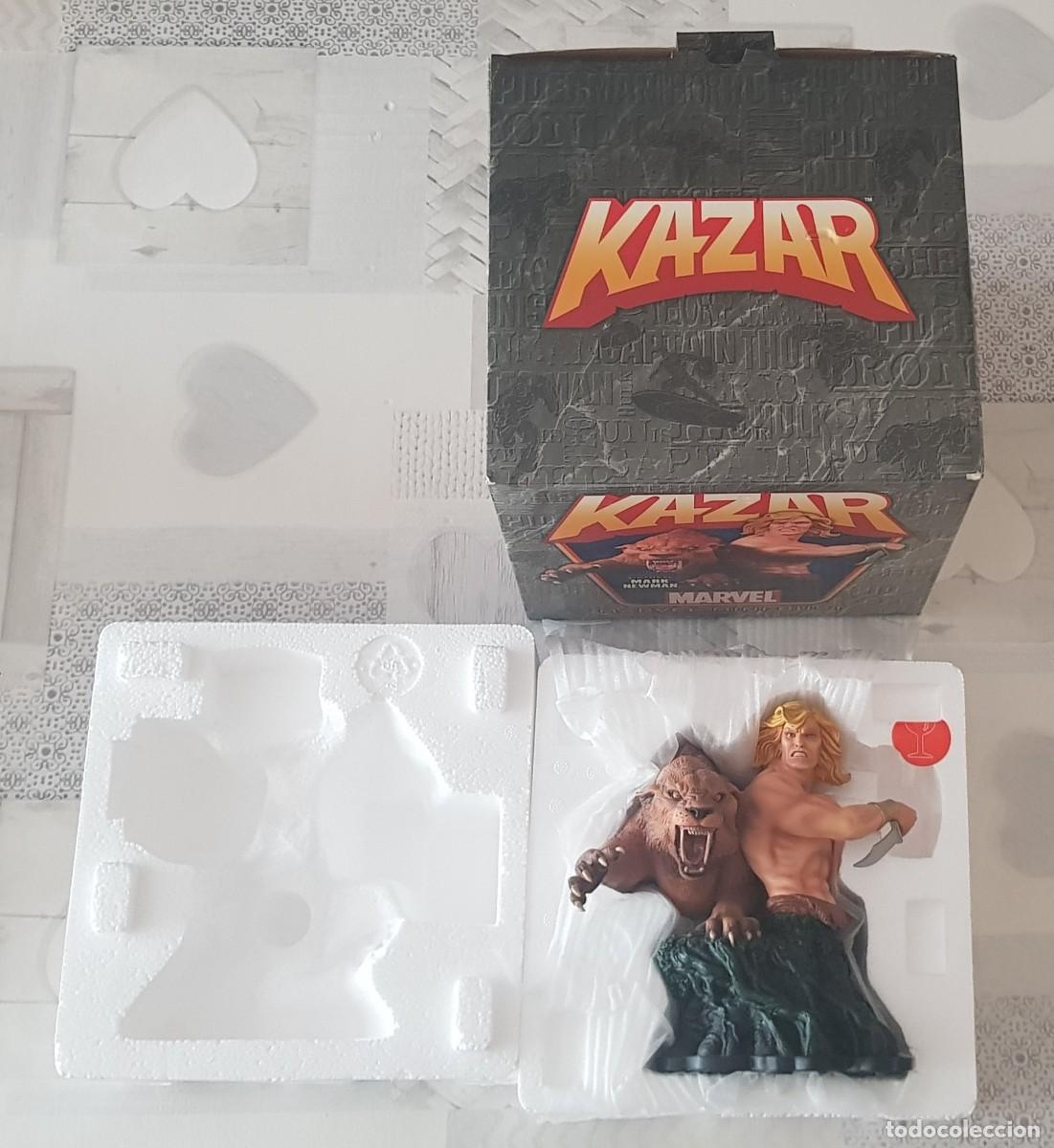 Figuras y mu&ntilde;ecos Marvel: Busto KA-ZAR Y ZABU. Bowen Designs 2007. - Foto 7