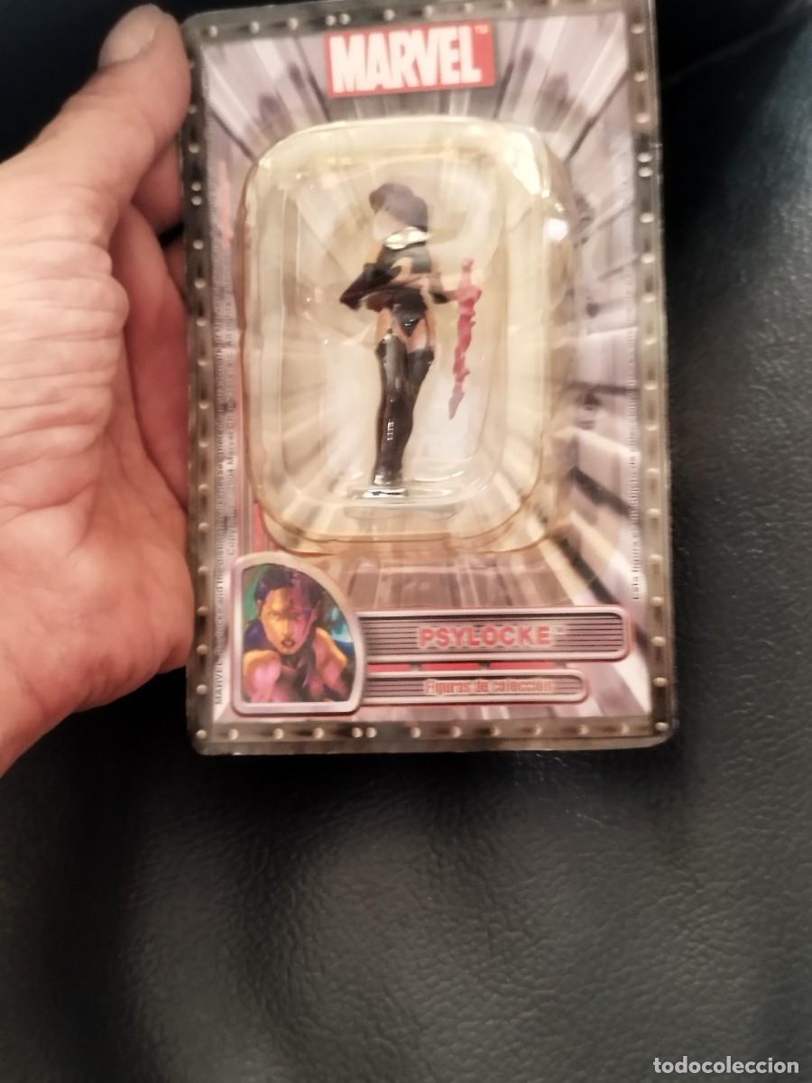 Figuras y mu&ntilde;ecos Marvel: Figura de plomo Marvel de Psylocke, en su bl&iacute;ster original. - Foto 1