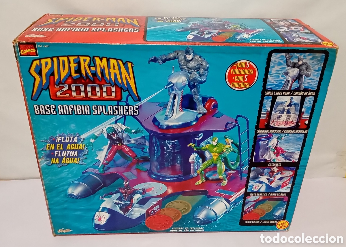 Figuras y mu&ntilde;ecos Marvel: Base anfibia splashers Spiderman 2000 Toy Biz Famosa - Foto 5