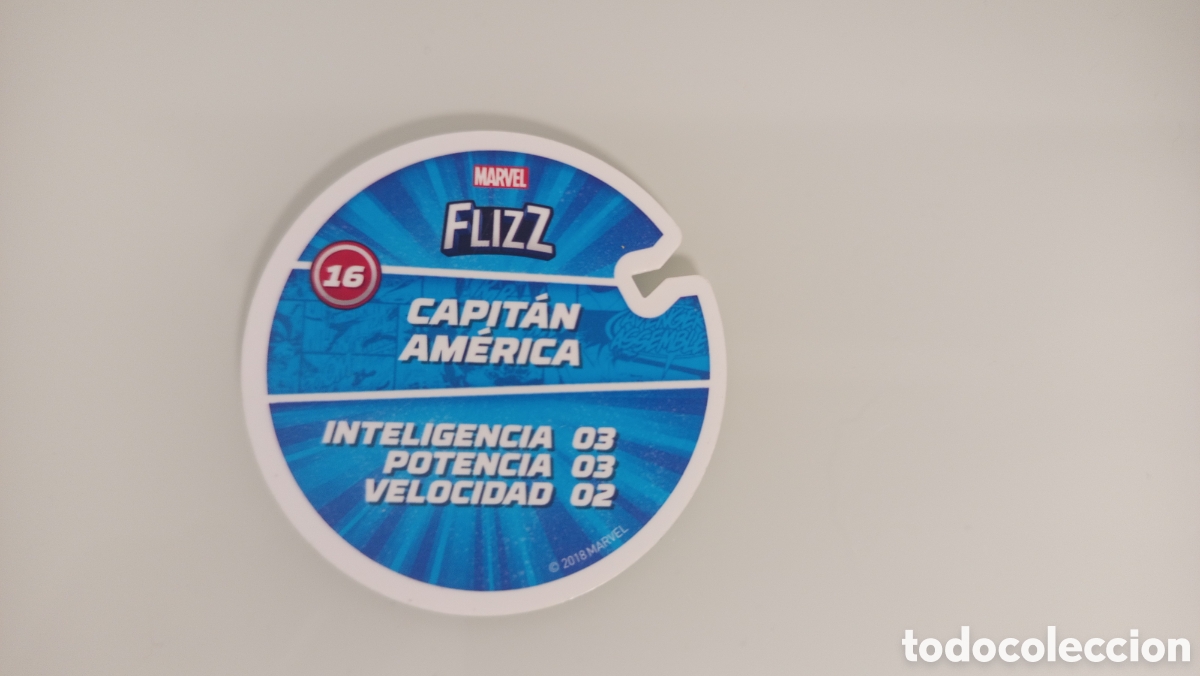 Figuras y mu&ntilde;ecos Marvel: ❇️ TAZO MARVEL FLIZZ 16 CAPIT&Aacute;N AM&Eacute;RICA ❇️ - Foto 2