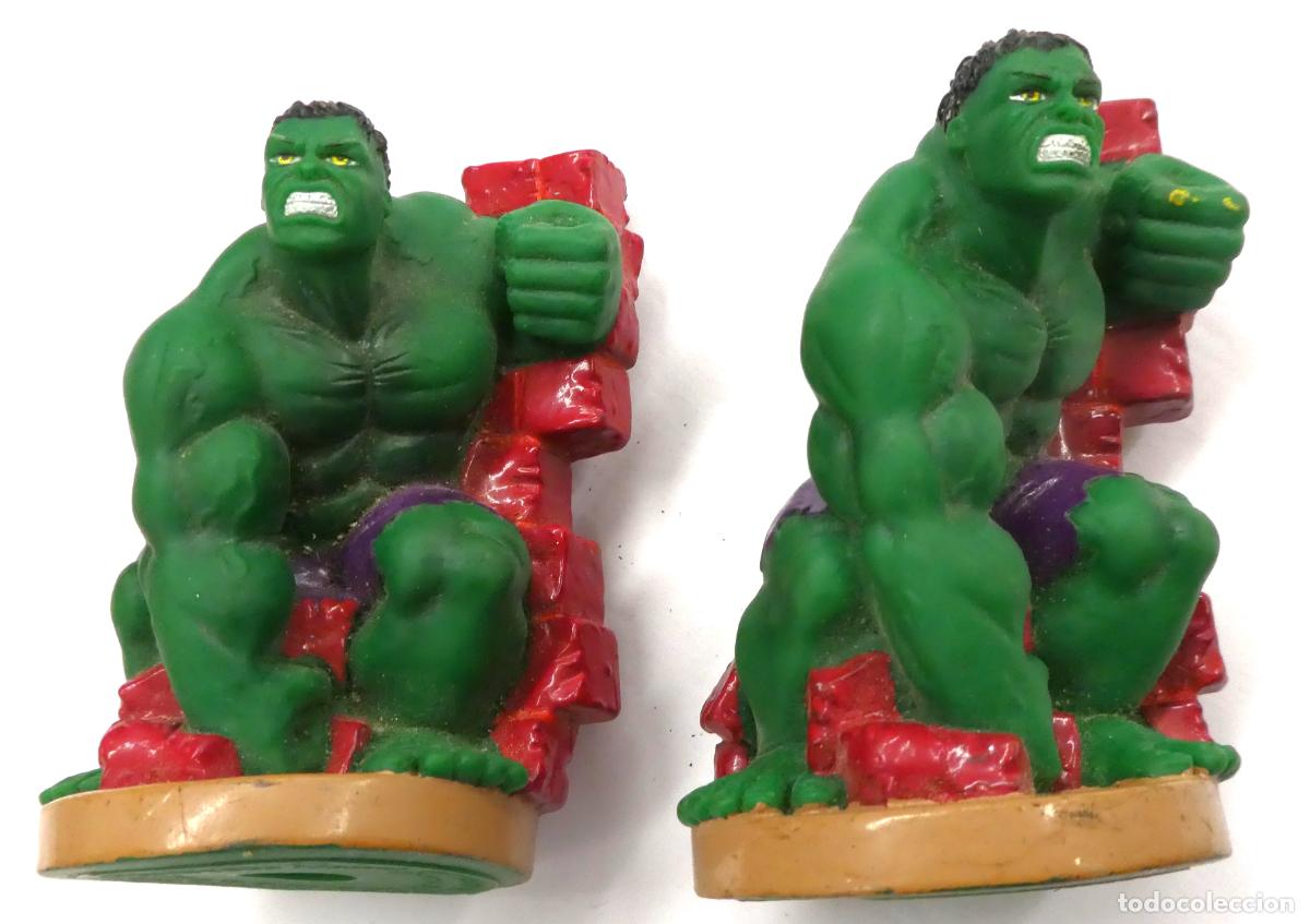 Figuras y mu&ntilde;ecos Marvel: 2 Figuras de goma de HULK , a&ntilde;o 2003 - BIP HOLLAND, MARVEL - Foto 1