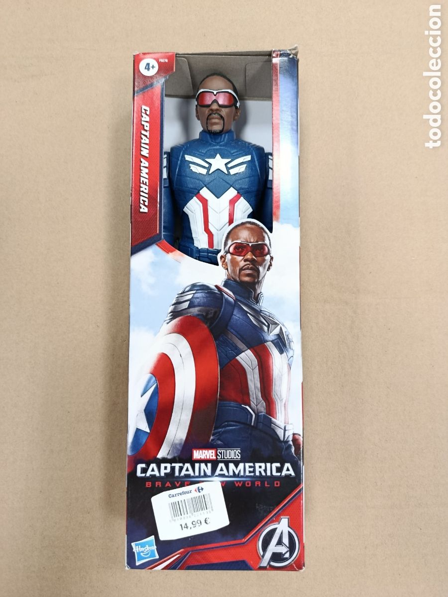 Figuras y Mu&ntilde;ecos Marvel: LOTE 6 MU&Ntilde;ECOS CAPITAN AMERICA MARVEL 2024 TITAN HERO SERIES DE HASBRO ORIGINALES