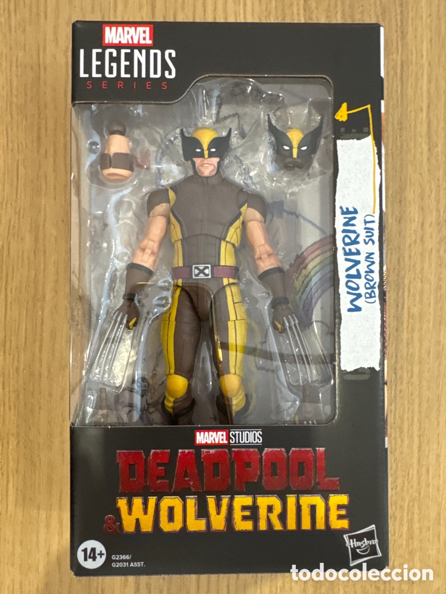 Figuras y Mu&ntilde;ecos Marvel: Figura Lobezno Traje Marr&oacute;n Deadpool & Wolverine Marvel Legends Hasbro