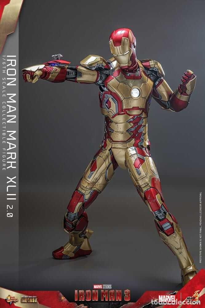 Figuras y Mu&ntilde;ecos Marvel: Figura Iron Man 3 Mark XLII 2.0 Escala 1/6 Hot Toys