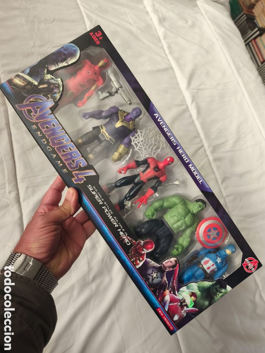 Figuras y Mu&ntilde;ecos Marvel: Avengers 4 . Hero model. Endgame. Super power Hero. Figuras 15 cm. Set completo. Caja original.