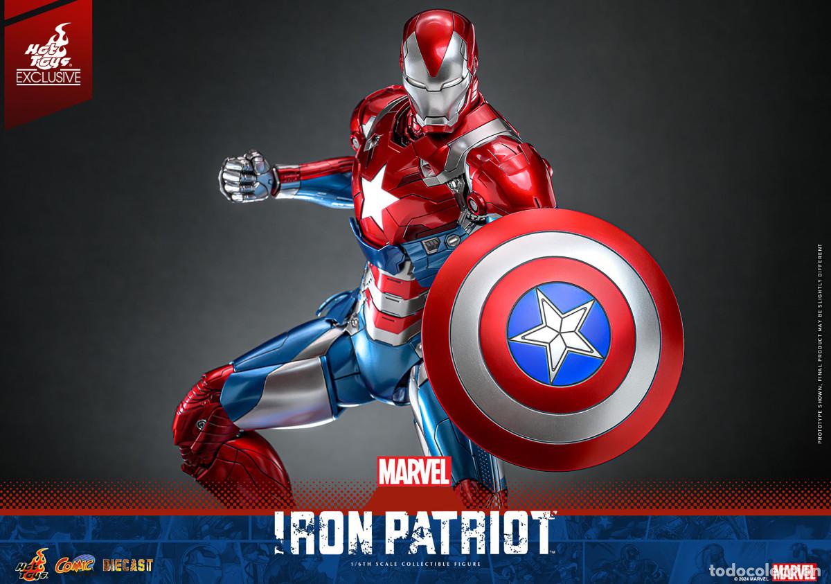 Figuras y Mu&ntilde;ecos Marvel: Figura Iron Patriot Exclusiva Hot Toys Escala 1/6