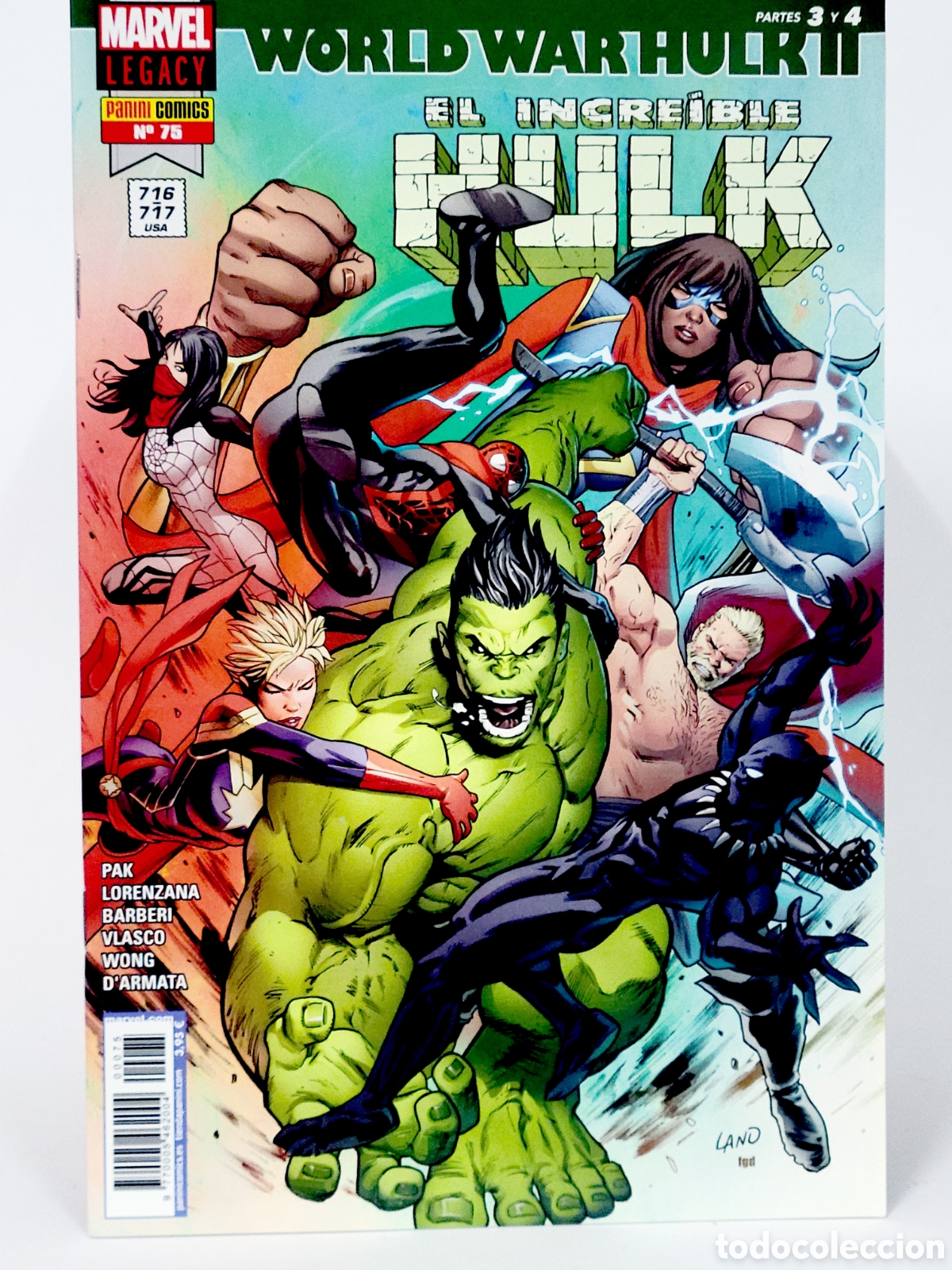 Figuras y Mu&ntilde;ecos Marvel: C&Oacute;MIC DE KIOSCO WORLD WAR HULK EL INCRE&Iacute;BLE HULK 75 PANINI MARVEL