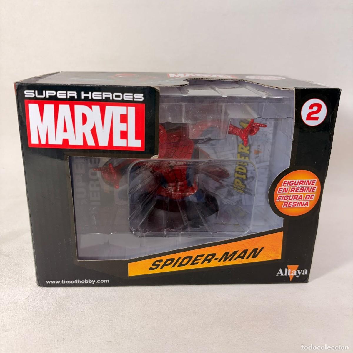 Figuras y Mu&ntilde;ecos Marvel: FIGURA EN RESINA SPIDER-MAN - MARVEL SUPER HEROES - ALTAYA - NUEVO EN SU BLISTER SIN ABRIR
