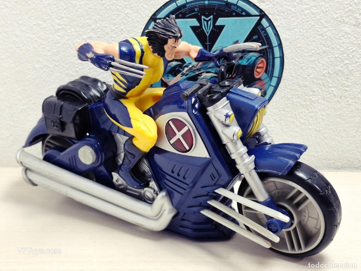 Figuras y Mu&ntilde;ecos Marvel: Moto Lobezno 21cm X-Men Marvel 2008 Hasbro Luz y Sonido