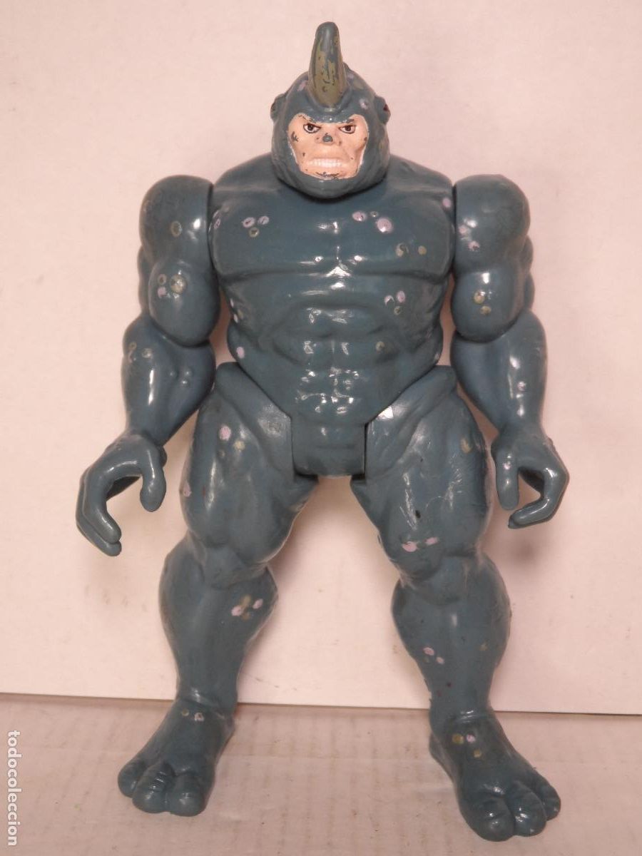 Figuras y Mu&ntilde;ecos Marvel: FIGURA MARVEL RAMMING HEAD RHINO (SPIDERMAN ANIMATED SERIES) 1994 TOY BIZ