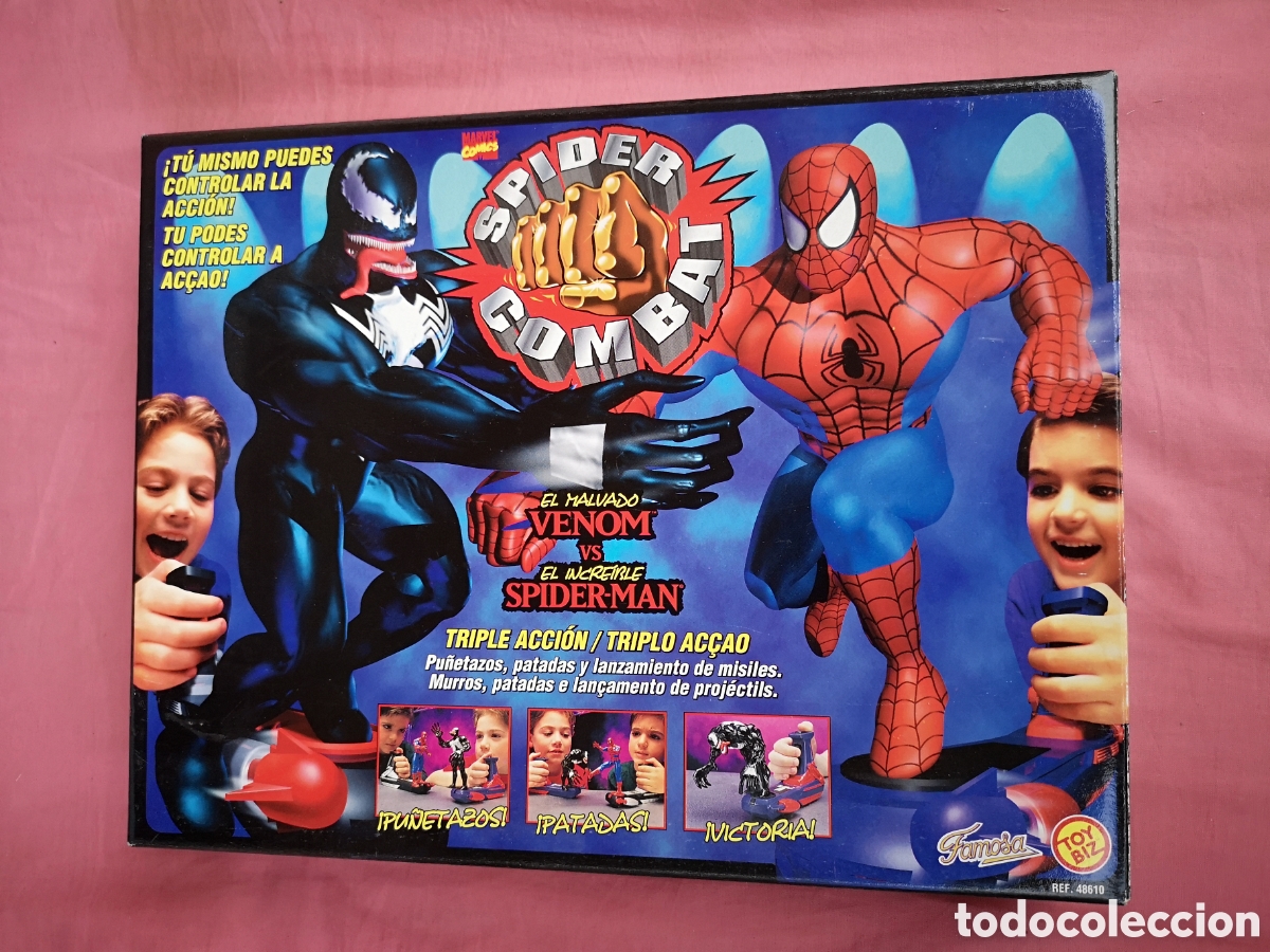 Figuras y Mu&ntilde;ecos Marvel: Spider-Man Combat. Venom vs Spider-Man. CAJA ABIERTA, PERO BIEN. SIN USAR.TOY BIZ 1996.Marvel.Famosa