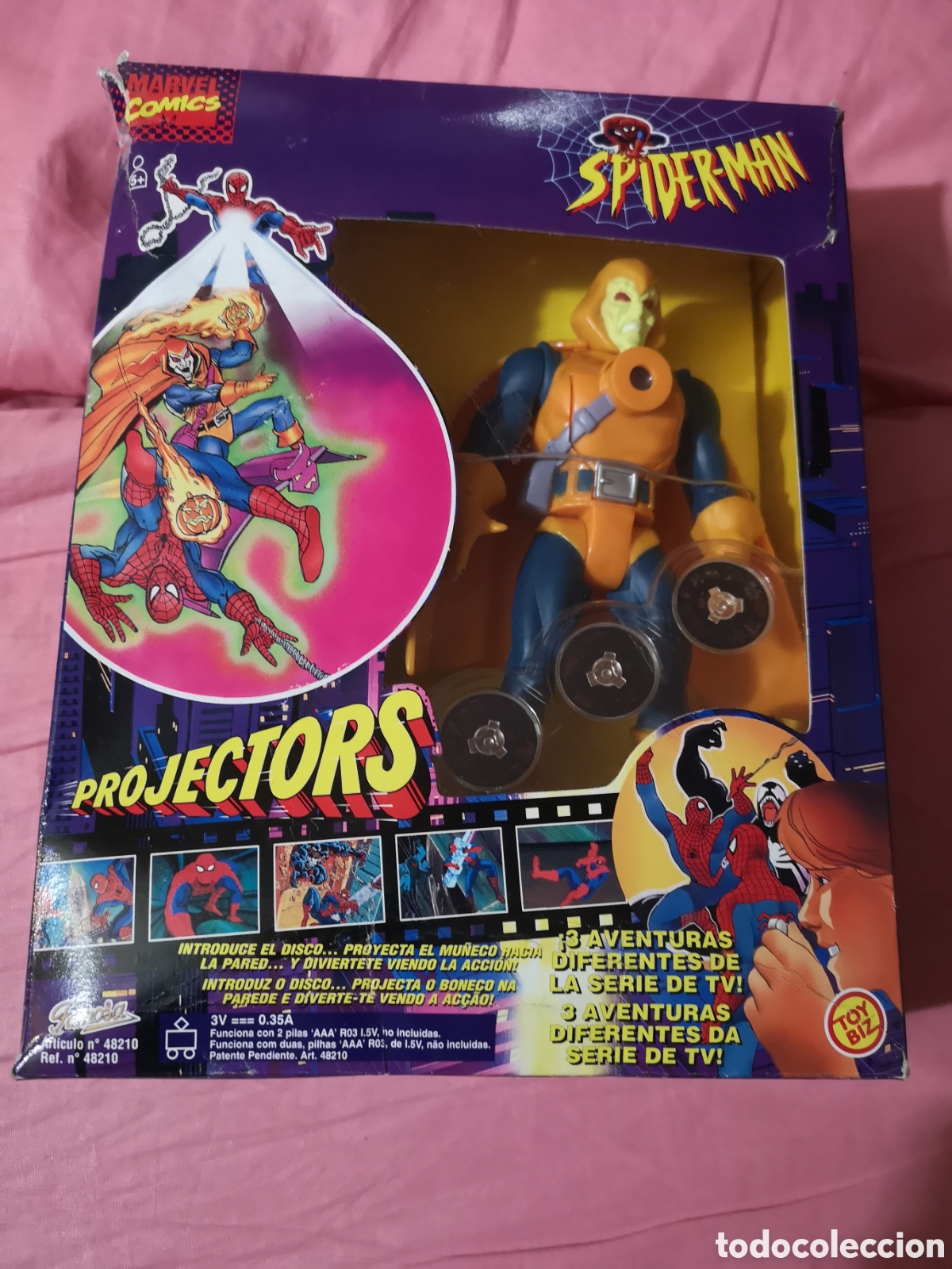 Figuras y Mu&ntilde;ecos Marvel: Spider-Man Projectors Hobgoblin. SIN USAR. CAJA ABIERTA. NO S&Eacute; SI FUNCIONA. 1995 TOY BIZ. Marvel.