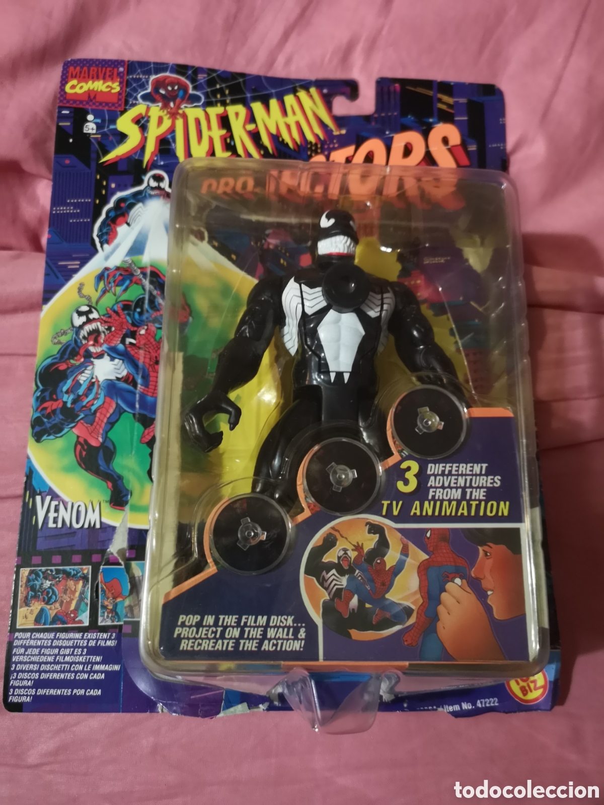 Figuras y Mu&ntilde;ecos Marvel: Spider-Man Projectors VENOM. BLISTER ABIERTO. SIN USAR. NO S&Eacute; SI FUNCIONA. 1995 TOY BIZ. MARVEL.