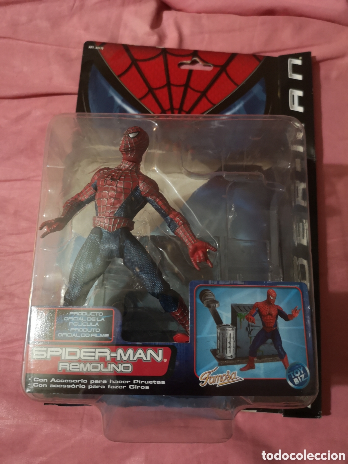 Figuras y Mu&ntilde;ecos Marvel: Spider-Man REMOLINO. BLISTER ABIERTO. SIN USAR.&iquest;Falta una pieza? 2002 TOY BIZ. MARVEL.