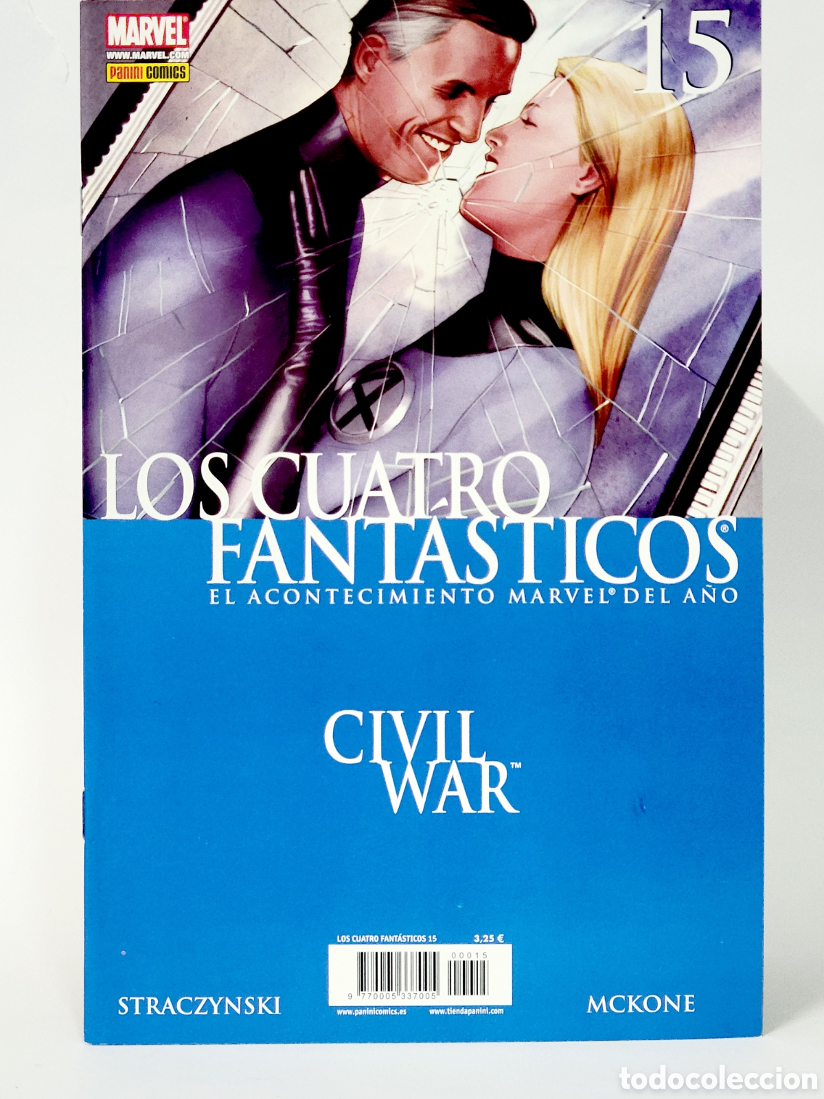 Figuras y Mu&ntilde;ecos Marvel: C&Oacute;MIC LOS CUATRO FANTASTICOS 15 CIVIL WAR PANINI MARVEL GRAPA DE KIOSCO