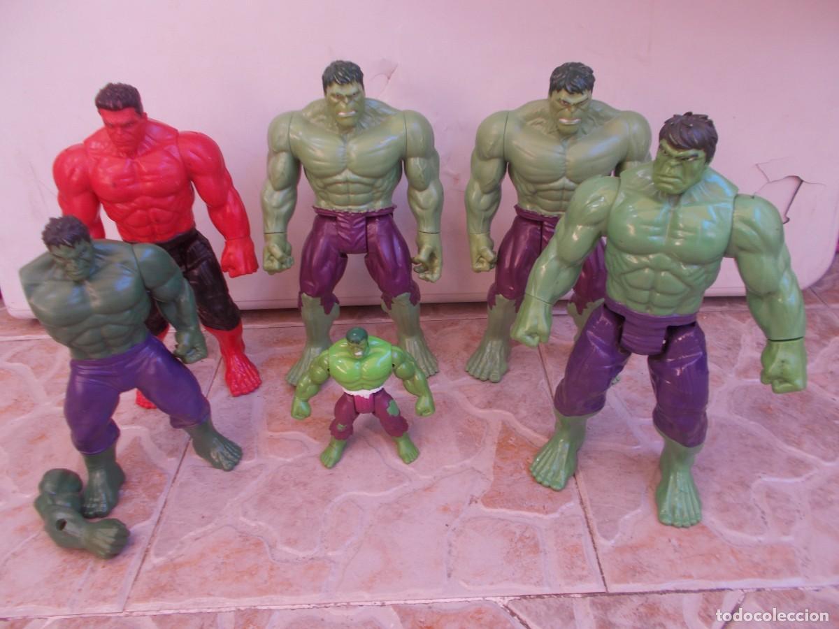 Figuras y mu&ntilde;ecos Marvel: Lote 6 Figuras LA MASA HULK. Hasbro 2013 2017 2019 2024. Marvel Avengers. Mu&ntilde;eco. Usados. Ver y Leer
