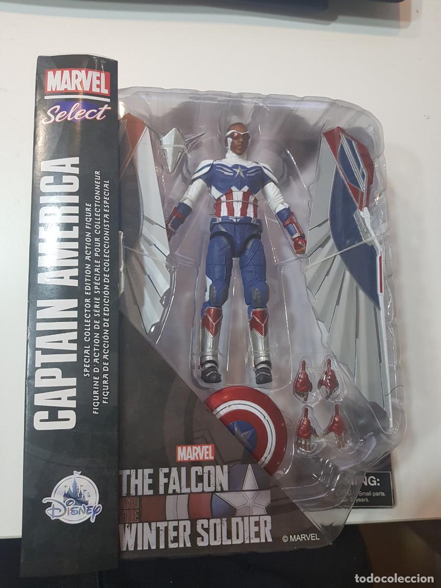 Figuras y mu&ntilde;ecos Marvel: Figura de accion Captain america The Falcon Winter Soldier marvel select disney nueva a estrenar