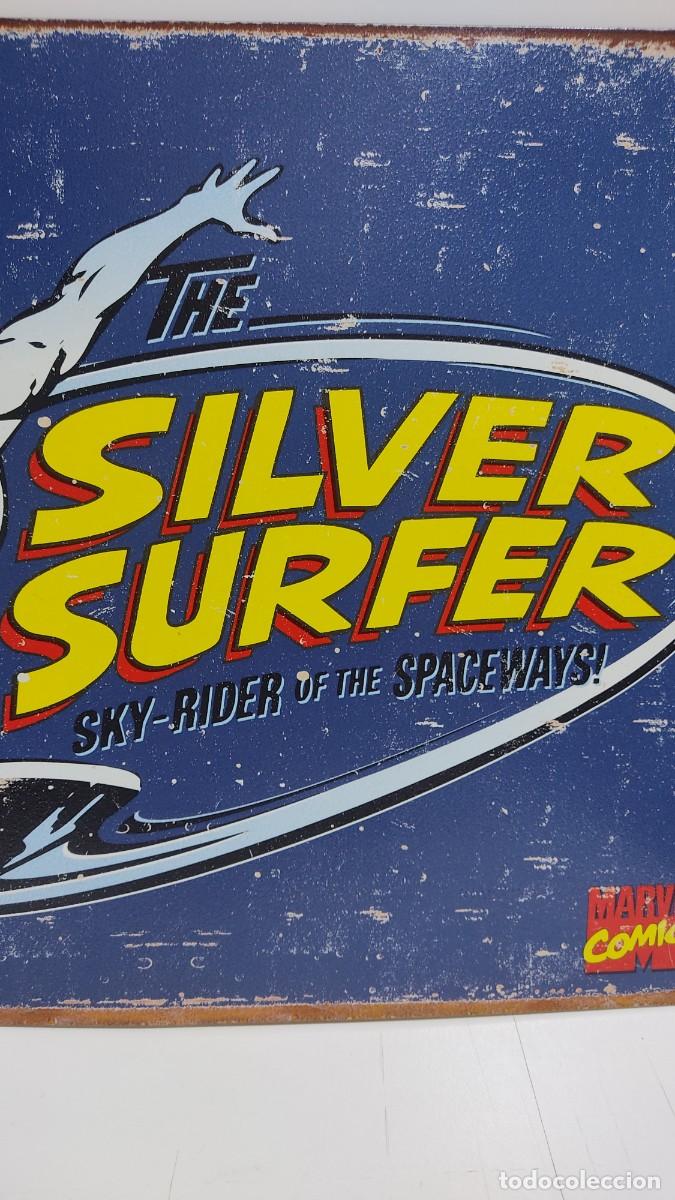 Figuras y mu&ntilde;ecos Marvel: 1210 CHAPA RECTANGULAR, CON SERIGRAFIA DEL PERSONAJE DE MARVEL SILVER SURFER, DEL 2007, AMERICANO - Foto 3