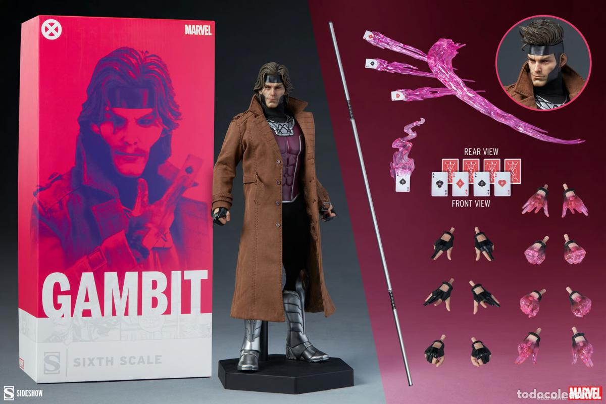 Figuras y mu&ntilde;ecos Marvel: X-Men. Gambit 1/6 Sideshow. Figura nueva y articulada.
