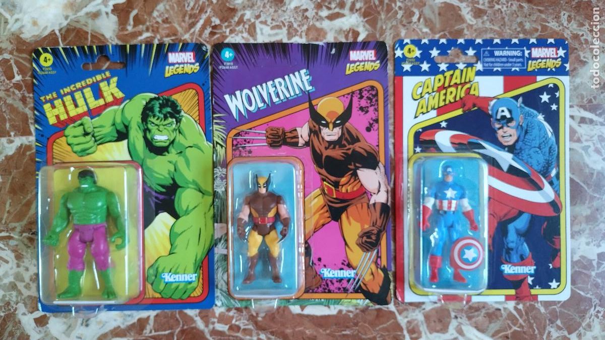 Figuras y mu&ntilde;ecos Marvel: marvel legends de Kenner - Hulk, Capit&aacute;n Am&eacute;rica y lobezno 2021 parecidos a secret wars