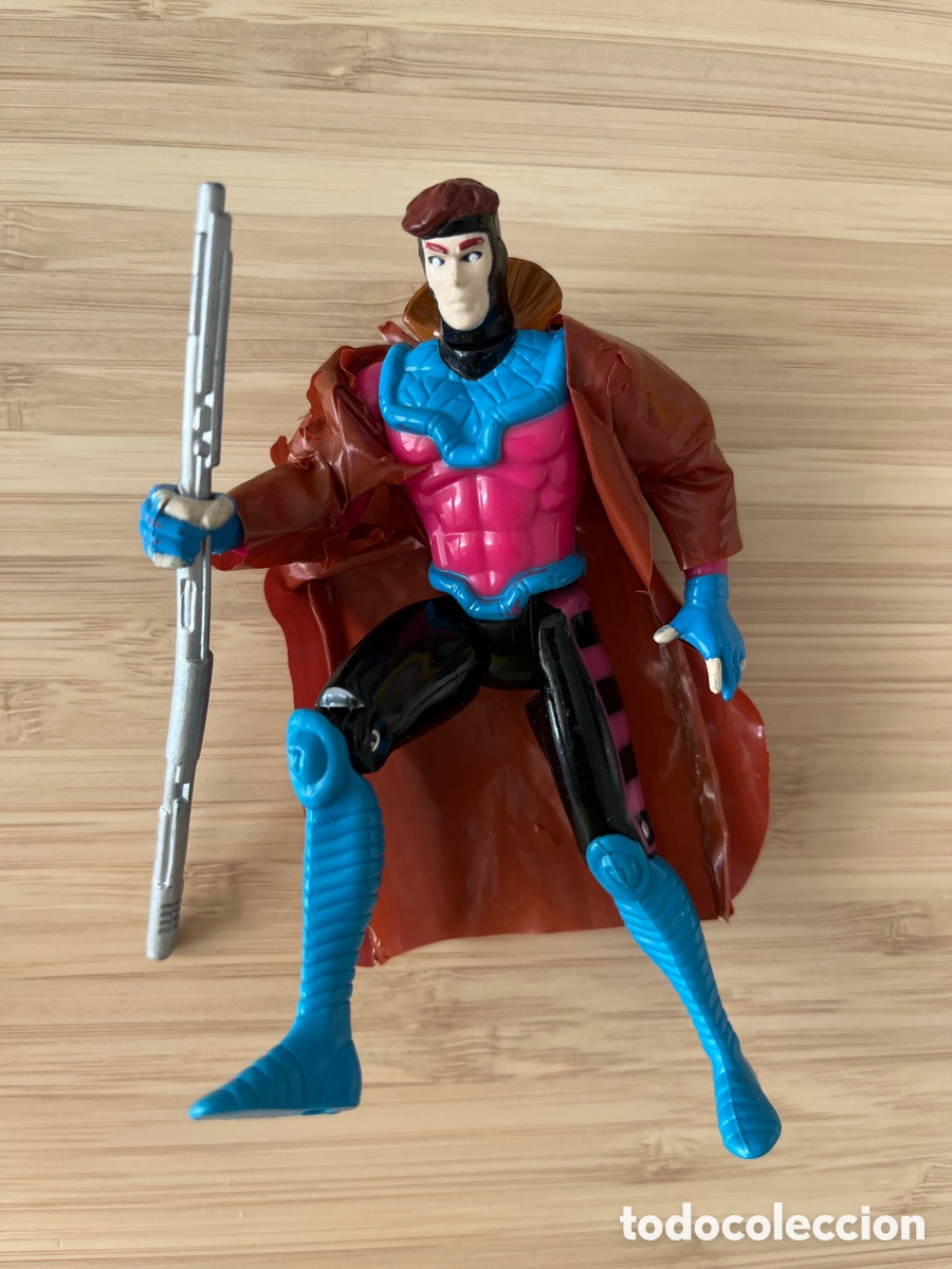 Figuras y mu&ntilde;ecos Marvel: GAMBIT X-MEN TOY BIZ 1992 &ndash; MARVEL &ndash; CON GABARDINA Y BAST&Oacute;N &ndash; VINTAGE