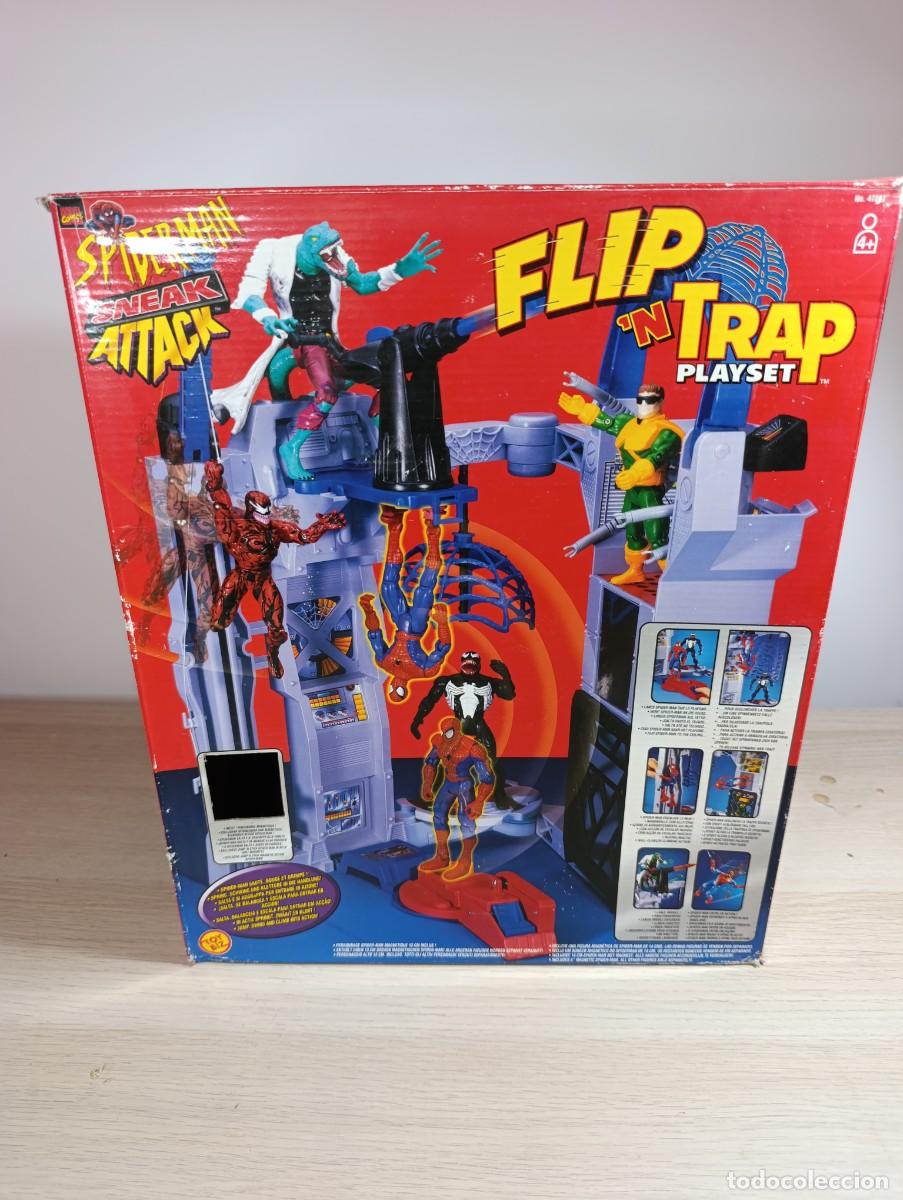 Figuras y mu&ntilde;ecos Marvel: Spider-Man Sneak Attack Flip N Trap Playset Toy Biz Vintage Completo Coleccionismo