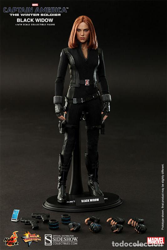 Figuras y mu&ntilde;ecos Marvel: Hot Toys. Black Widow. Capitan America 2. Escala 1/6. Figura articulada nueva y en caja.