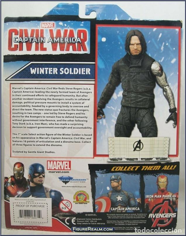 Figuras y mu&ntilde;ecos Marvel: Winter soldier soldado de invierno MARVEL SELECT. Nuevo!!! - Foto 2