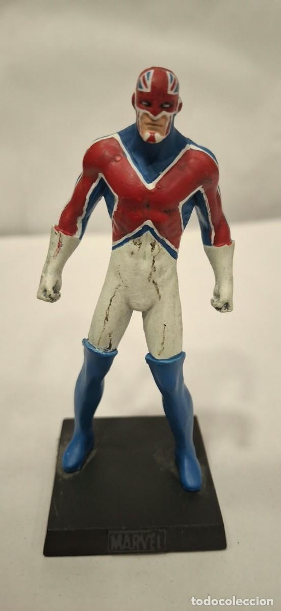 Figuras y mu&ntilde;ecos Marvel: EAGLEMOSS. MARVEL. CAPITAN BRITANIA. FIGURA DE METAL - Foto 1