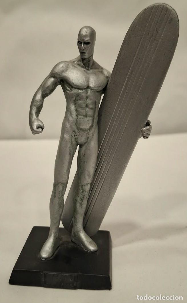 Figuras y mu&ntilde;ecos Marvel: EAGLEMOSS. MARVEL. ESTELA PLATEADA SILVER SURFER. FIGURA DE METAL.