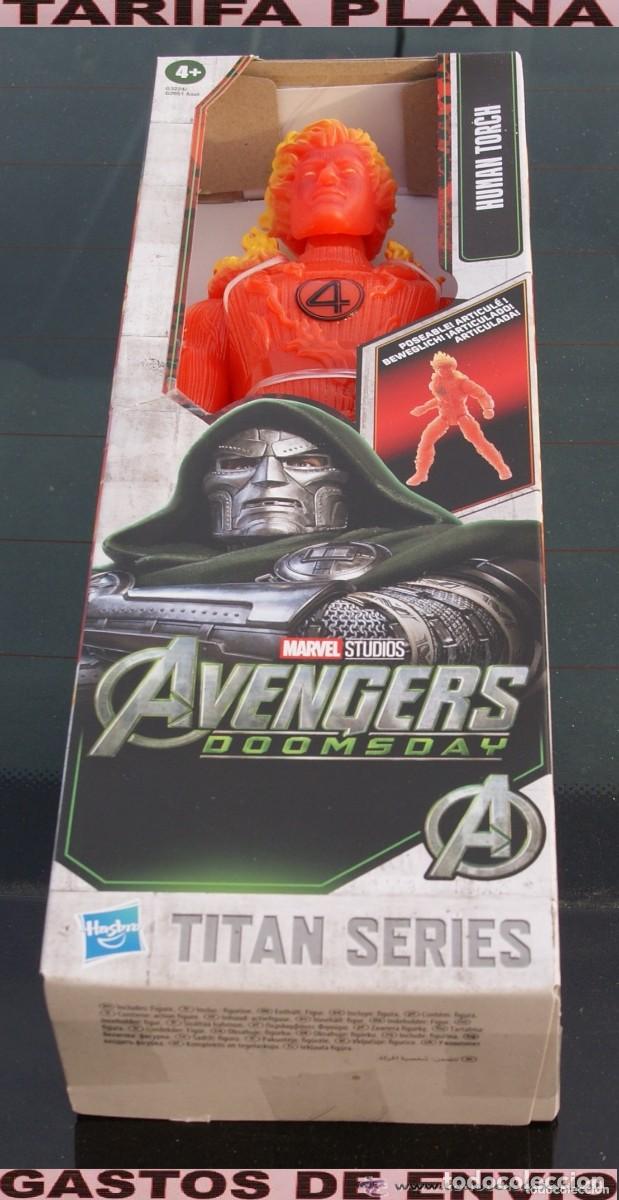 Figuras y mu&ntilde;ecos Marvel: MU&Ntilde;ECO HUMAN TORCH ANTORCHA HUMANA TITAN HEROES SUPERHEROES VENGADORES AVENGERS MARVEL DE 30 CM ( 12