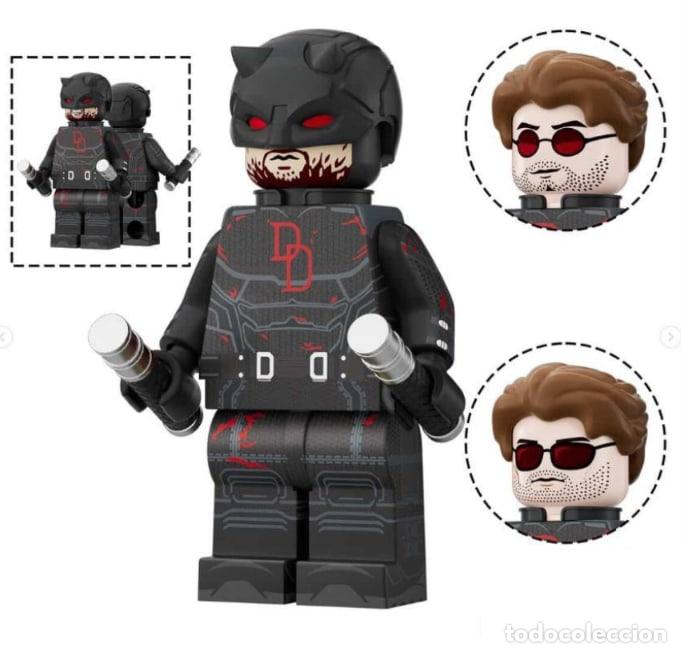 Figuras y mu&ntilde;ecos Marvel: Daredevil Black Suit Born Again (Marvel) Lego compat&iacute;vel minifiguras