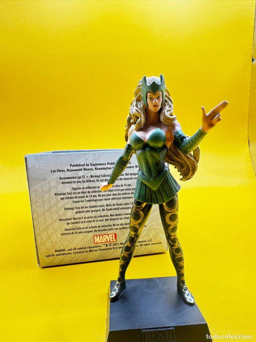 Figuras y mu&ntilde;ecos Marvel: ENCHANTRESS LA ENCANTADORA MARVEL EAGLEMOSS 2011 N&ordm; 5 &ndash; FIGURA DE PLOMO PINTADA A MANO CON CAJA ORIG