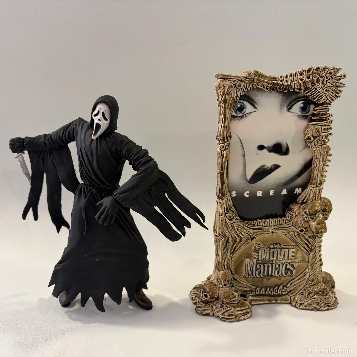 Figurines et Jouets McFarlane: Figura mu&ntilde;eco Ghostface Scream McFarlane Movie Maniacs 1999 con marco