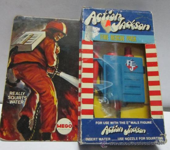 Figuras y mu&ntilde;ecos Mego: MEGO, ACTION JACKSON, FIRE RESCUE PACK, EN CAJA. ( VER ) CC - Foto 1