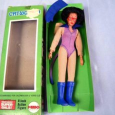 Figuras y Muñecos Mego: 1973 VINTAGE CATWOMAN MEGO WGSH IN THE ORIGINAL BOX 1340 RARE ACTION FIGURE. Lote 400710114