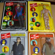 Figure e Bambolotti Mego: COLECCIÓN MAD MONSTERS SERIES DRACULA,FRANKENSTEIN,WOLFMAN,MUMMY.SIN ABRIR TIPO MEGO MADELMAN