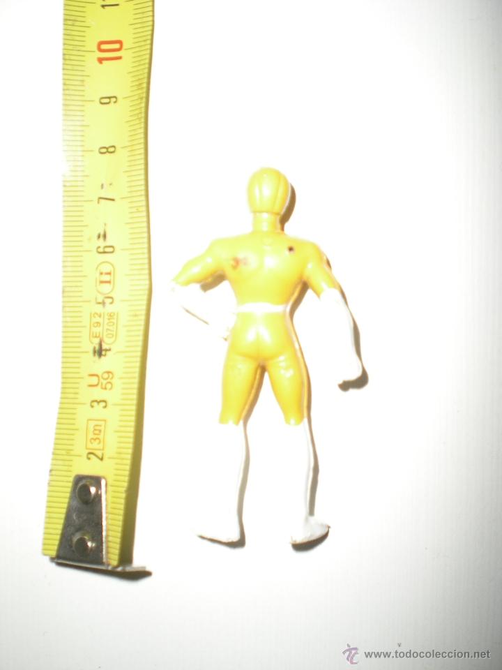 Figuras y Muñecos Power Rangers: muñeco power rangers amarillo de goma dura en miniatura - Foto 2 - 41567928