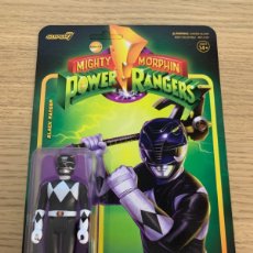 Figuras y Muñecos Power Rangers: FIGURA BLACK RANGER MIGHTY MORPHIN POWER RANGERS REACTION SUPER7. Lote 364309826
