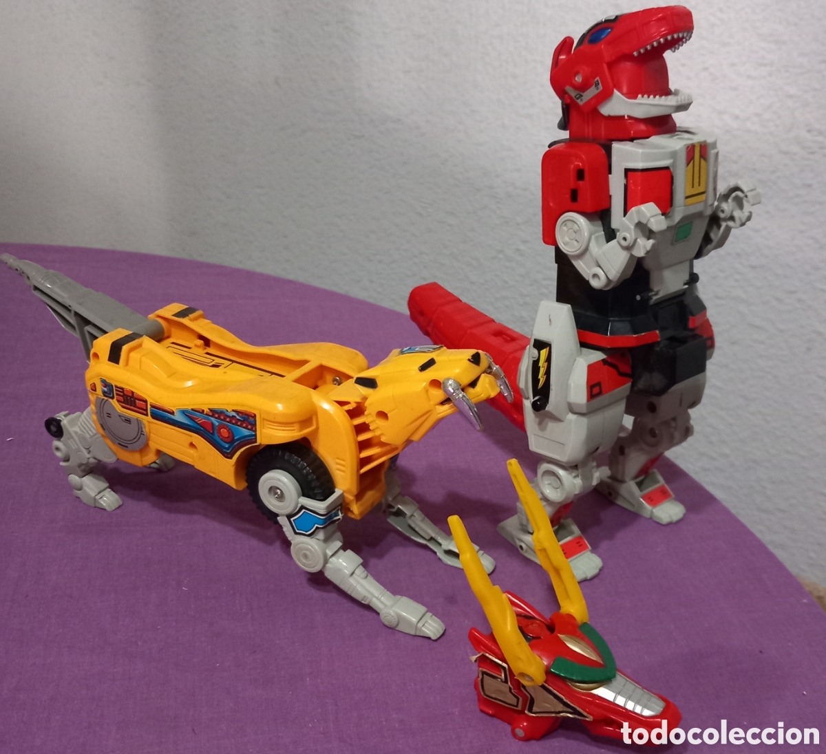 Figuras y Mu&ntilde;ecos Power Rangers: POWERS RANGERS BANDAI MIGHTY MORPHIN T-REX +SABERTOOTH 1991