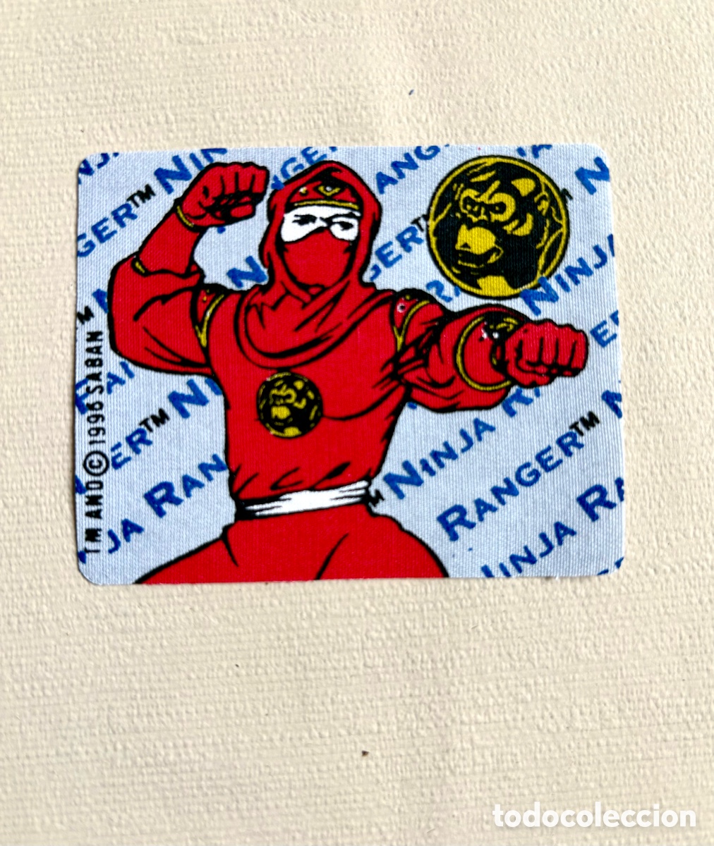 Figuras y Mu&ntilde;ecos Power Rangers: Parche Power Rangers Rojo Ninja 1996 - Rocky - Deadstock Mercer&iacute;a