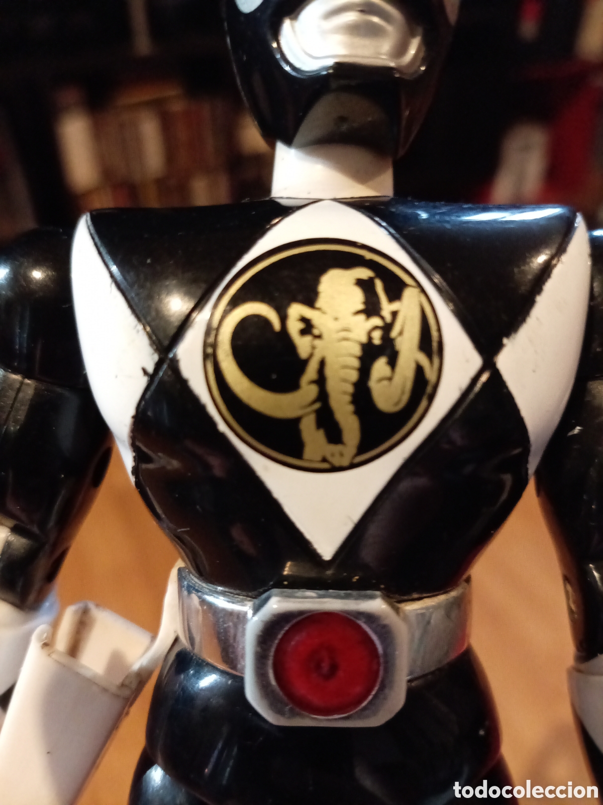 Figuras y Mu&ntilde;ecos Power Rangers: Power Ranger Negro Mastodon MMPR Bandai 1994 &ndash; Figura vintage original con emblema elefante