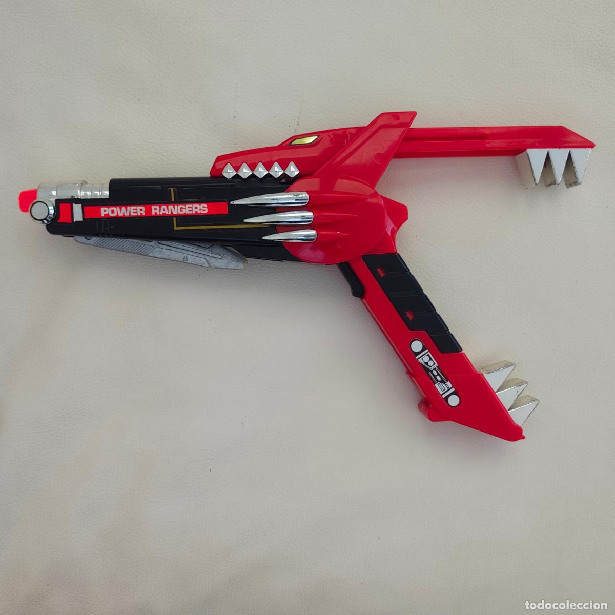 Figuras y Mu&ntilde;ecos Power Rangers: Vintage 1991 Power Rangers Red Blade Blaster Gun - Sound pistola funcionando Mighty Morphin MMPR