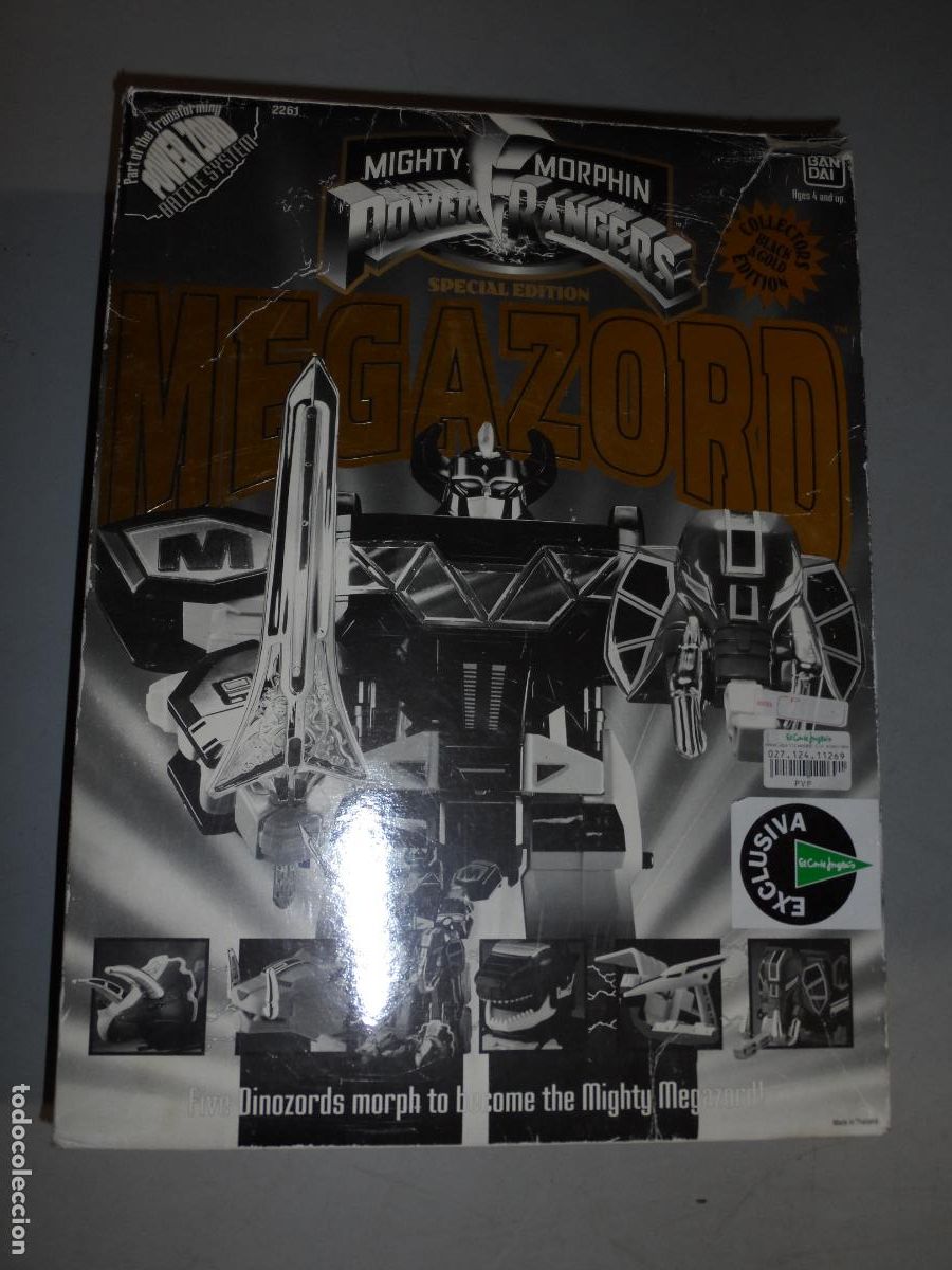 Figuras y Mu&ntilde;ecos Power Rangers: FIGURA POWER RANGERS DELUXE MEGAZORD SPECIAL EDITION BLACK & GOLD 1993 BANDAI