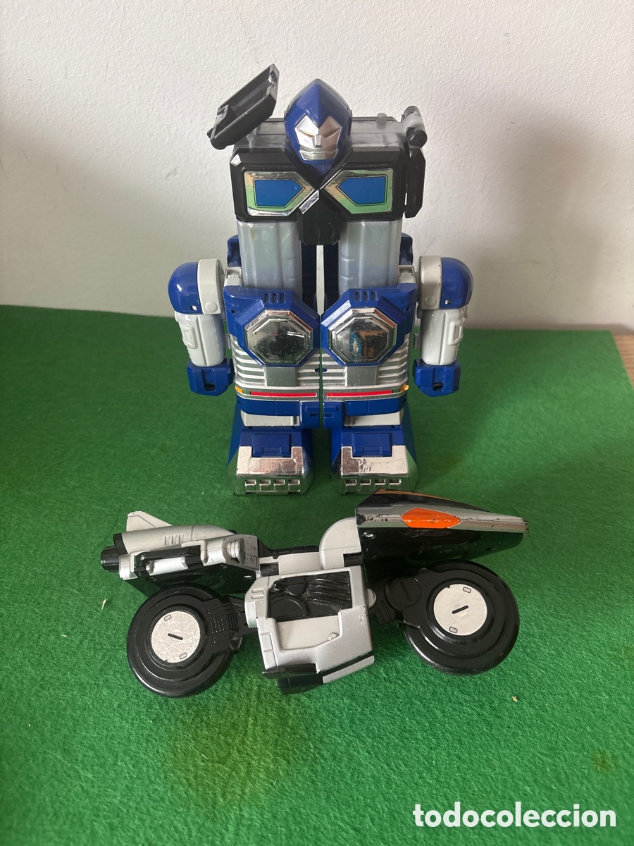 Figuras y mu&ntilde;ecos Power Rangers: Lote Power Rangers, Blue Gorilla Zord Deluxe Megazord, 1998 Bandai y Moto Glilder(A18)