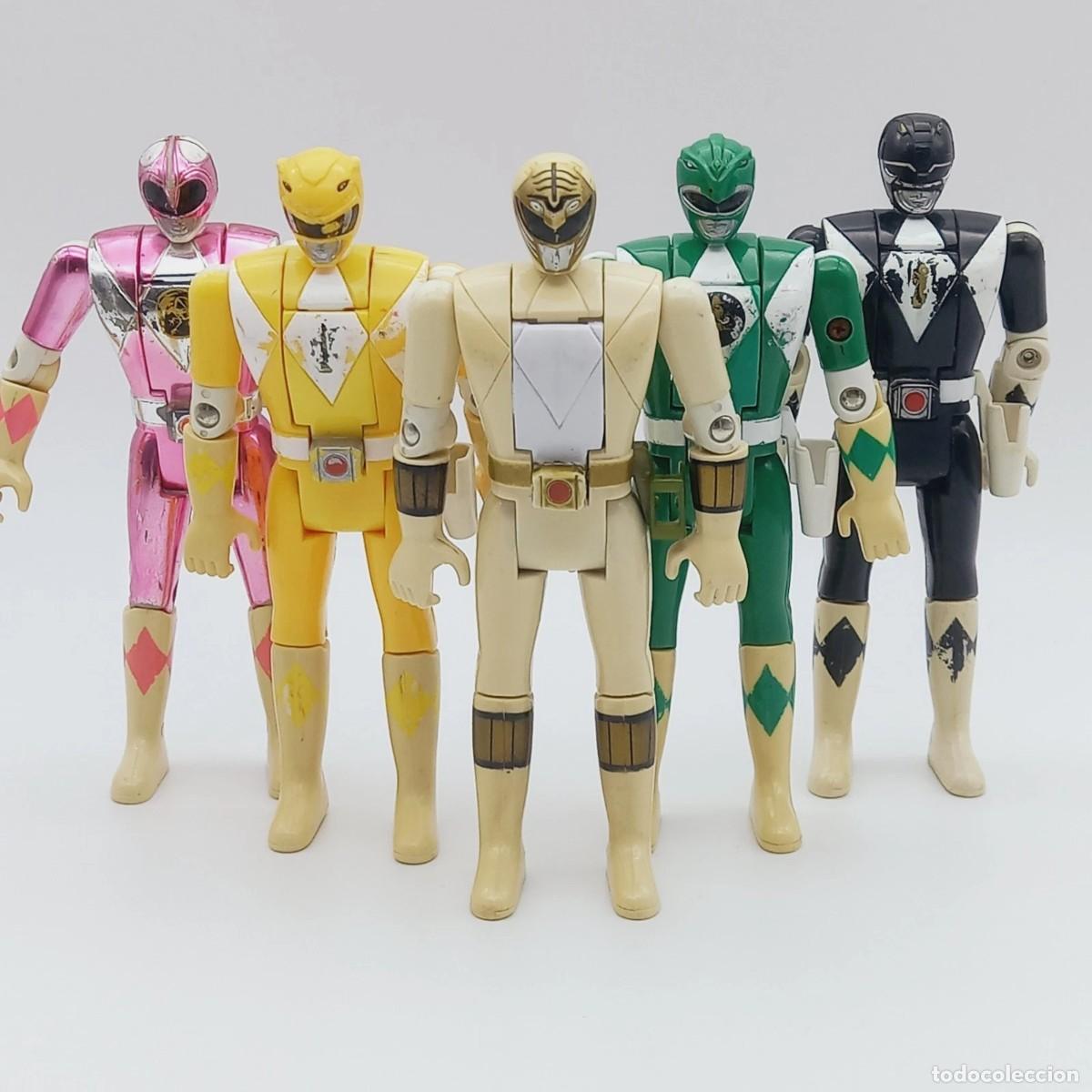 Figuras y mu&ntilde;ecos Power Rangers: Lot 5 Action Figures Power Rangers Flip head Mighty Morphing 1993 Bandai working originales mu&ntilde;ecos