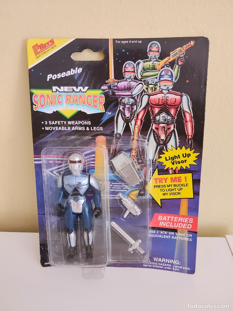 Figuras y mu&ntilde;ecos Power Rangers: NEW SONIC RANGER AZUL MOC VINTAGE BLISTER