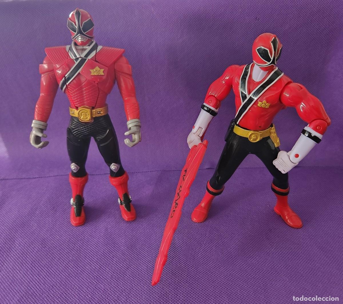 Figurines et Jouets Power Rangers: 2 figuras RED Ranger MIGTHY MORPHIN POWER RANGERS Super Samurai Bandai FUNCIONANDO