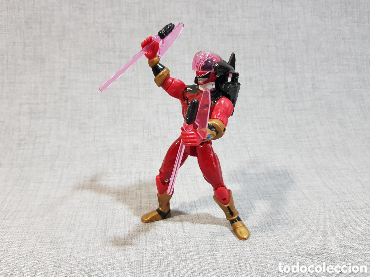 Figuras y mu&ntilde;ecos Power Rangers: POWER RANGERS TIME FORCE DELUXE MEGA BATTLE QUANTUM RANGER ROJO BANDAI A&Ntilde;O 2000