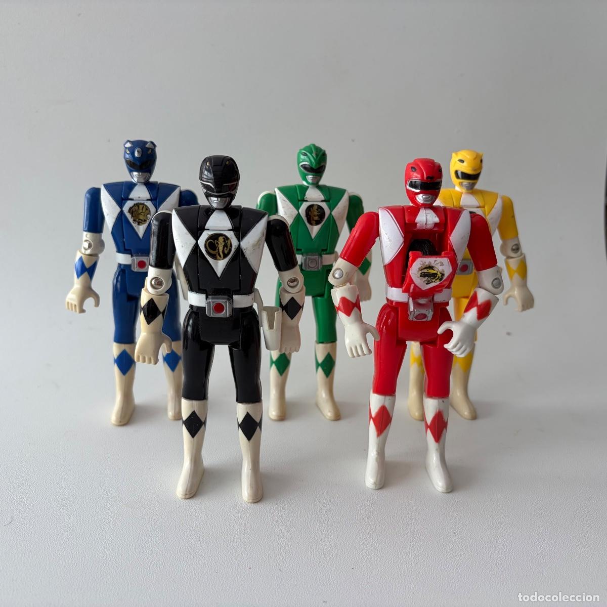 Figuras y mu&ntilde;ecos Power Rangers: Lote Figuras mu&ntilde;ecos Power Rangers Rojo-verde-negro-azul Auto Morphin 1993 Bandai mighty morphin